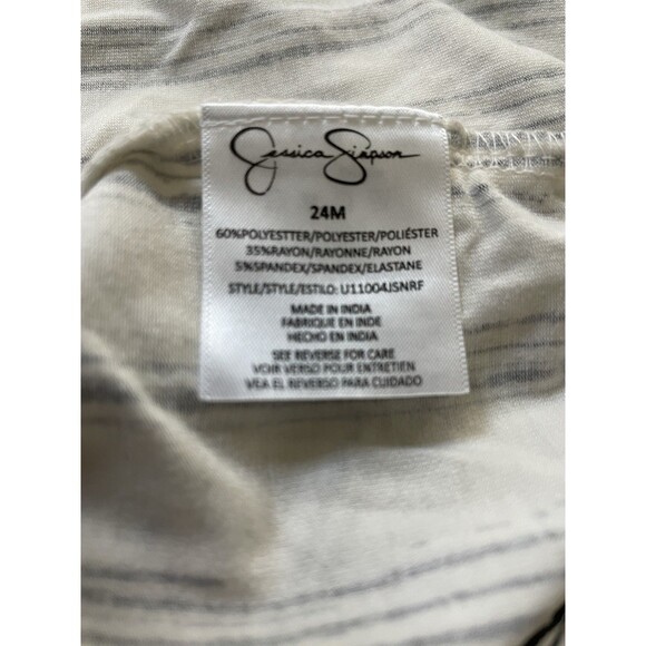 Jessica Simpson Baby  24M Cream/Black Short Flutter Sleeve Pocket Jumpsuit - Picture 2 of 6